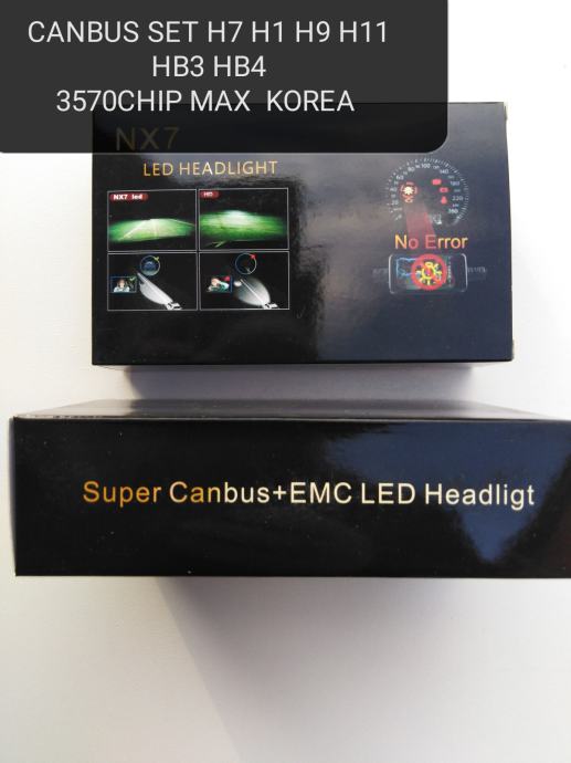 LED SET CANBUS  H7, H1, H8, H9, H11.. 50W 6000K