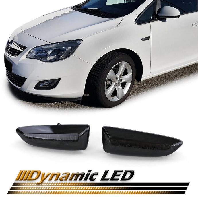 Opel Astra J K Insignia B Crossland X LED dynamic bočni žmigavci crni