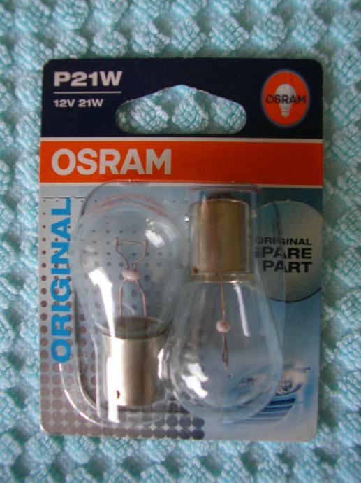 OSRAM auto žarulje, P21W, 12V-21W (BA15S)