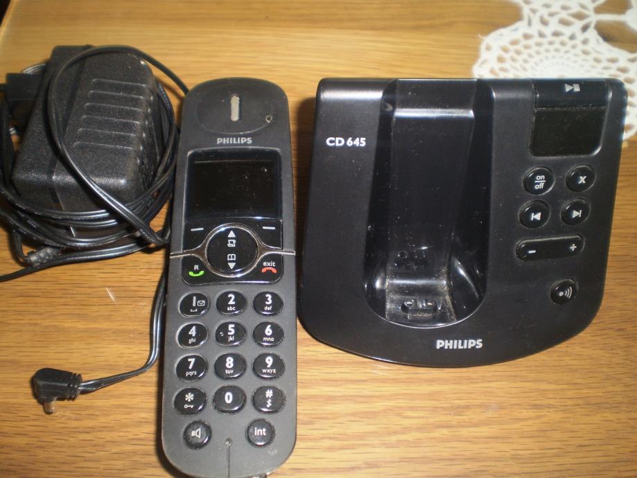 Bbežični telefon sekretarica Philips CD645