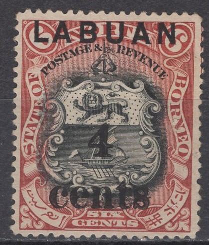 Britanske kolonije / Labuan - Definitiv - 4 c on 6 c - Mi 111 - 1904