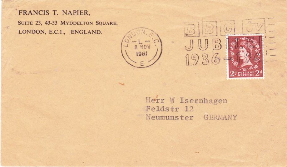 Engleska ljubilarno pisno BBC 1936-1961