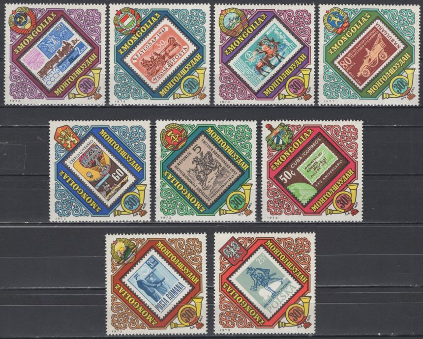 Mongolija - Set od 9 - Pošta i telekomunikacije - Mi 781~789 - 1973