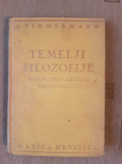 Stjepan Zimmermann: Temelji filozofije