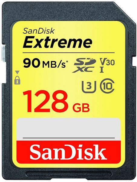 SanDisk Extreme 128GB SDXC UHS-I Card 150MB/s V30 4K UHD