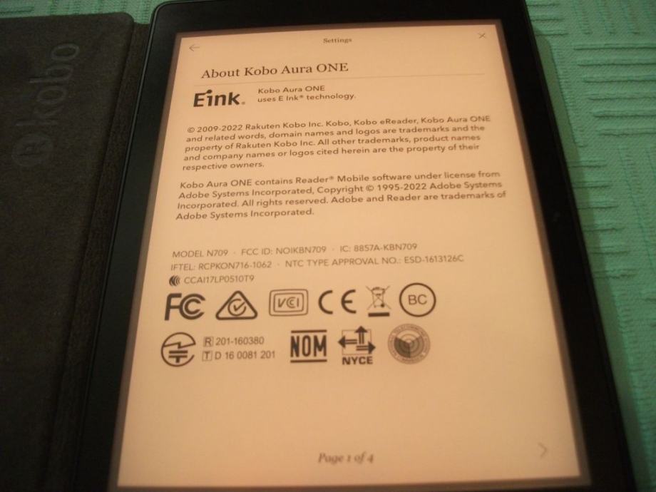 E-Book Reader Kobo Aura ONE 7.8"