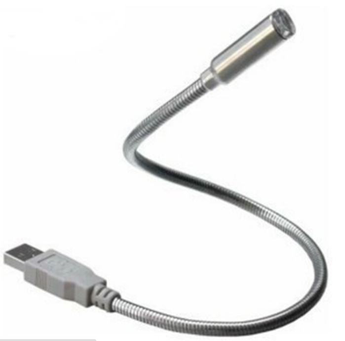 USB metalna LED svjetiljka 1 LED dioda savitljiva + poklon