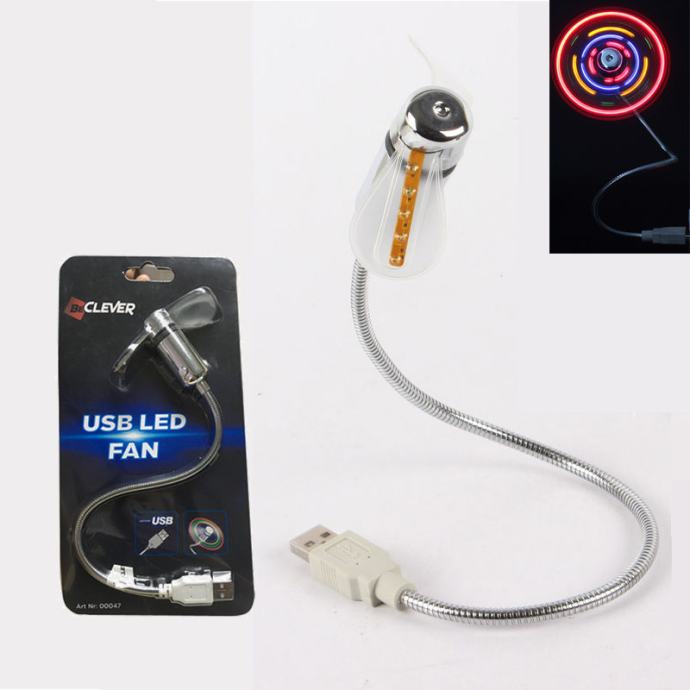 USB Ventilator sa LED diodama u boji i fleksibilnim kablom