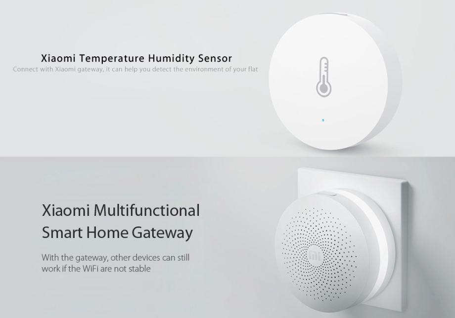 Xiaomi gateway + temperature humidity sensor
