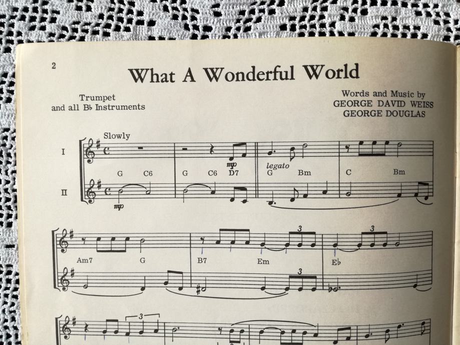 LOUIS • What A Wonderful World LOUIS ARMSTRONG Trumpet Solos / Duets