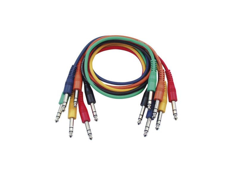 [PC-002-0075] Kabel 6,3mm stereo M / 6,3mm stereo M , set 6 kom, 0,75m