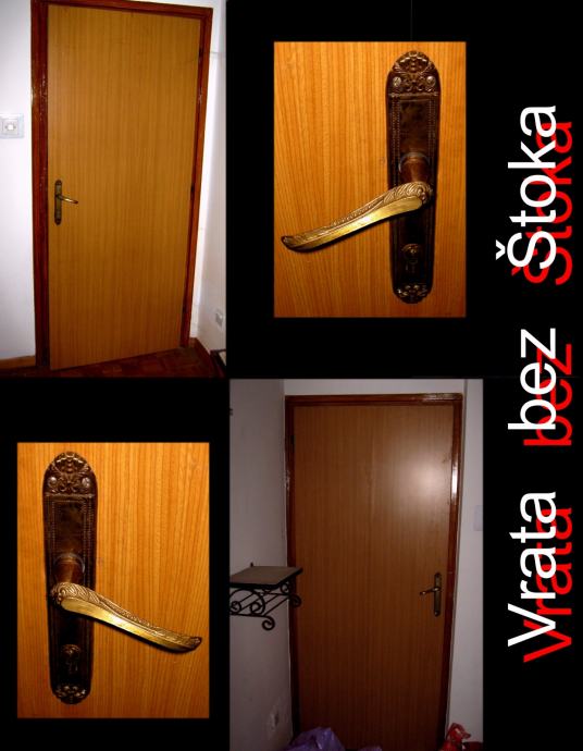 Sobna vrata bez štokova s kvakama - 5 komada - super stanje