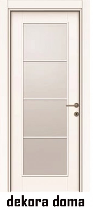Sobna vrata bijela sa staklom