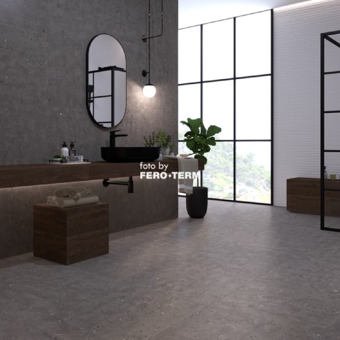 Porculanske pločice pod i zid 60x60 cm May Murinni Flakes Nero Rocker