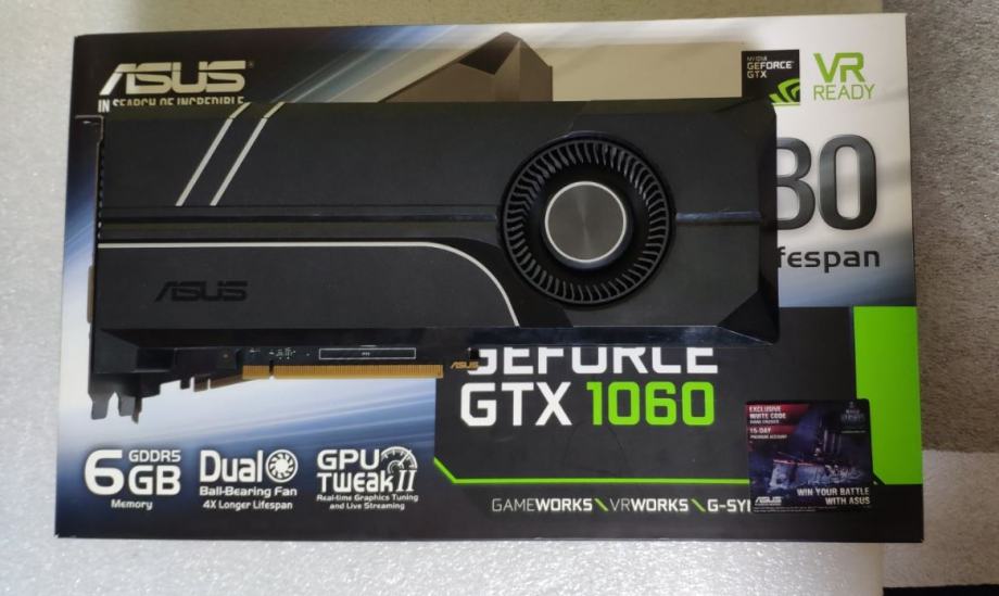 ASUS GeForce GTX 1060 Turbo 6G 6GB GDDR5 192-bit DX12 PCI-E GPU
