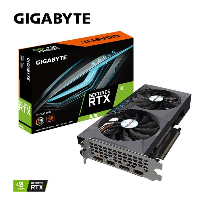 Gigabyte GeForce RTX 3060 Eagle 12G LHR, 12GB GDDR6