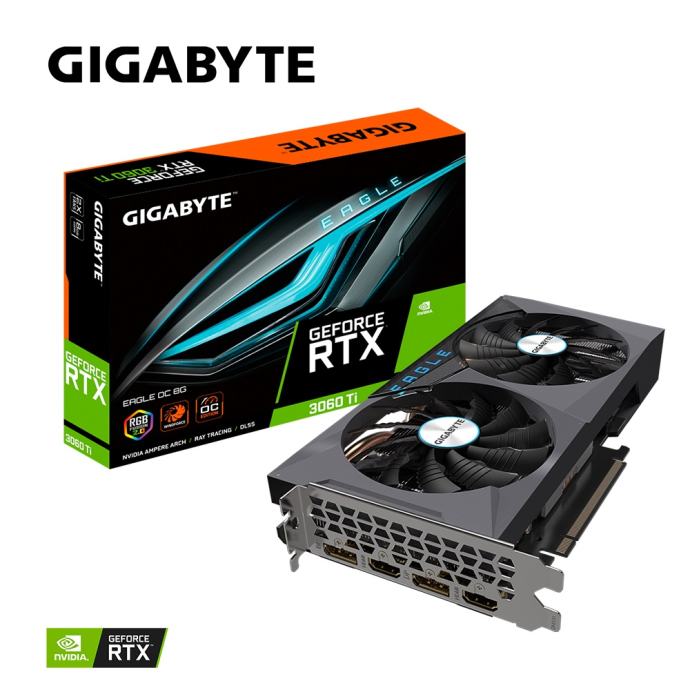 Gigabyte GeForce RTX 3060 Ti Eagle OC 8G LHR, 8GB GDDR6