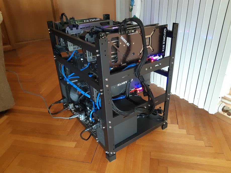 Mining rig 6x 3080Ti, 700 MH/s ETH star manje od 1god,3 PSU