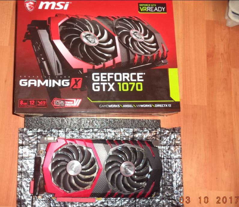 MSI GeForce GTX 1070 GAMING X 8G 8GB GDDR5 256-bit DX12 grafička