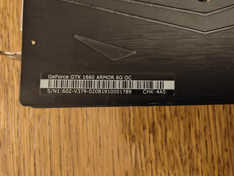 MSI GeForce GTX 1660 armor 6G OC