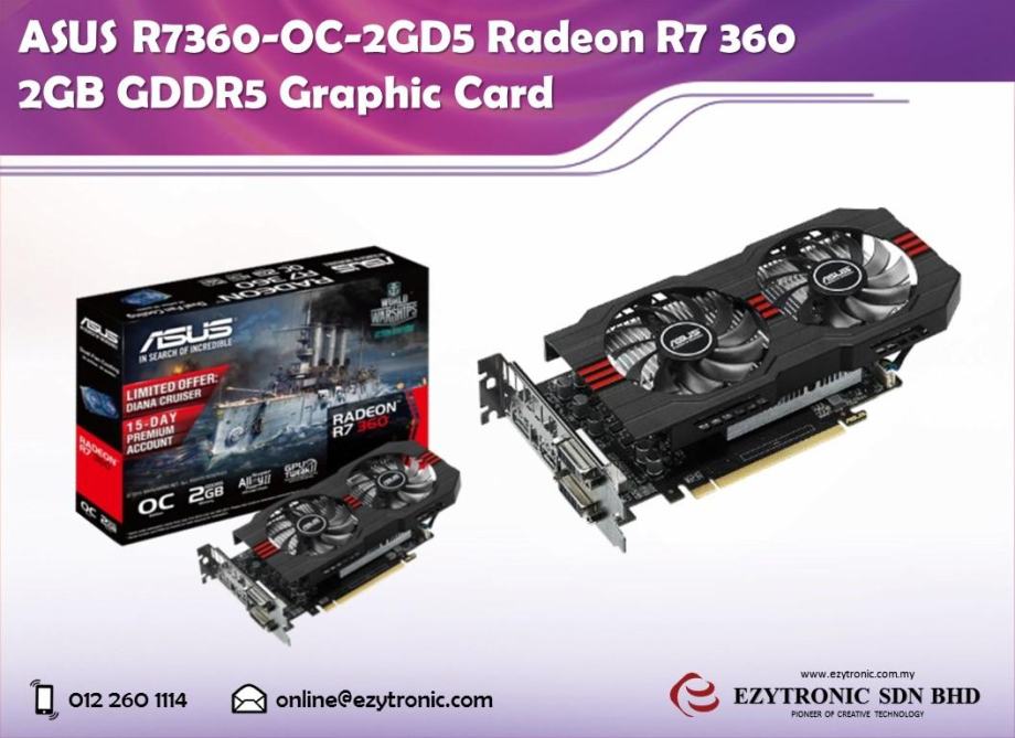 PRODAJEM ASUS AMD RADEON R7 360-OC-2GD5-V2 GDDR5 2GB