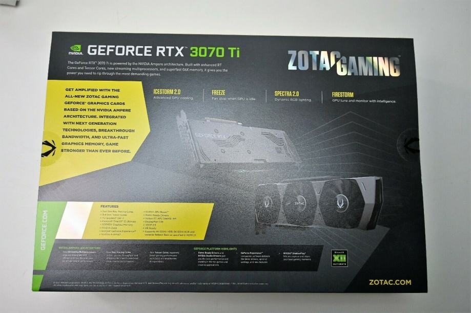 Zotac Geforce RTX 3070 Ti 8 GB GDDR6X Novo zapečaćeno