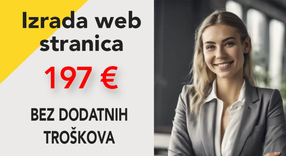 Izrada web stranica već od 197 € - PROMOTIVNA PONUDA