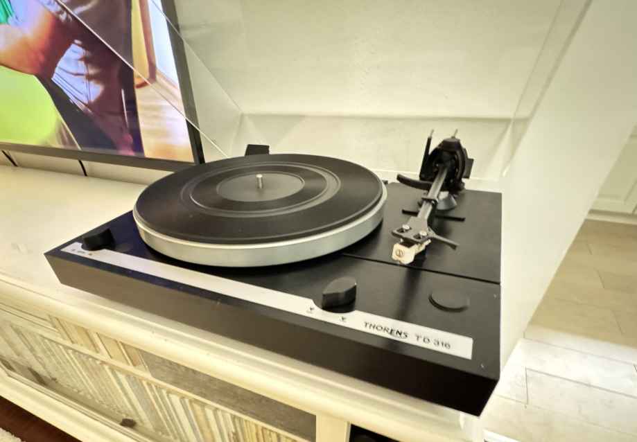 Platine Vinyle Thorens TD 316 Noire – Révisée, Garantie 1 An, Entièrement Fonctionnelle