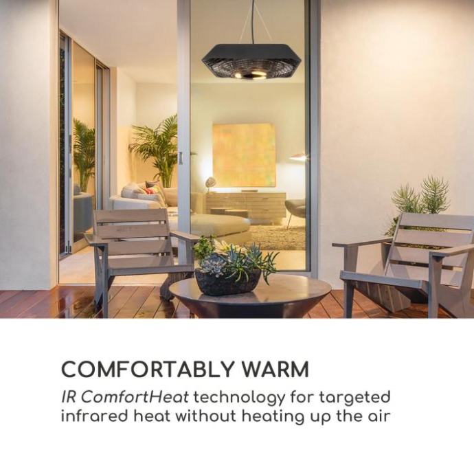 Blumfeldt Heat Square Slim infracrvena grijalica za terasu - NOVO