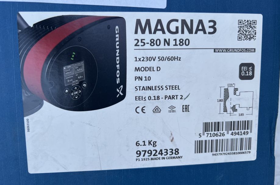 Grundfos Magna 3 25-80 N 180