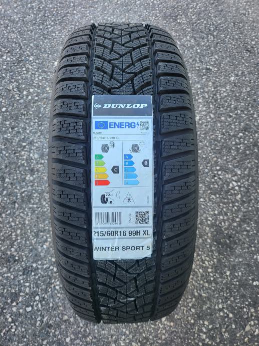 Pneu Hiver Dunlop Winter Sport 5 XL 205/60 HR16 96H - Pour Conduite Hivernale - Norme EU
