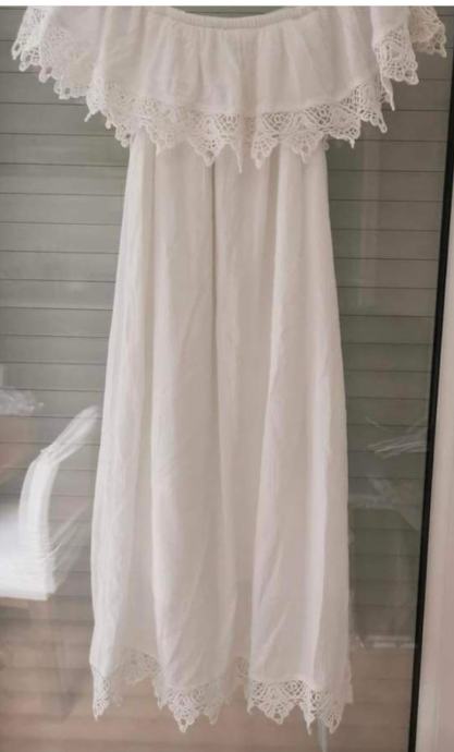 Bijela haljina čipka 38