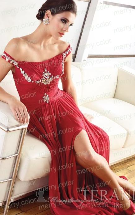 Luksuzna crvena haljina, za maturu ili vjencanje