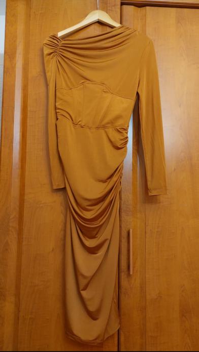 Narančasta midi haljina, NOVO, 38vel, 15e