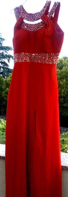 Svečana, predivna, crvena haljina - POVOLJNO