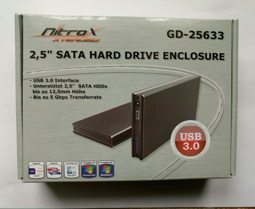 Externi hard disk 500GB, USB 3.0.