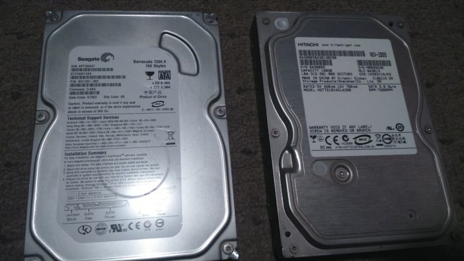 Hard diskovi PC-Seagate i Hitachi 160gb sata