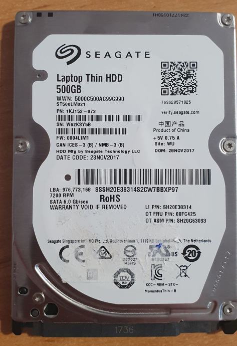 SEAGATE HDD DISK 500GB