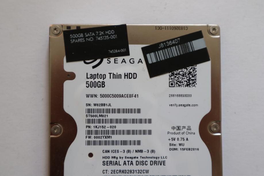 Seagate Laptop Thin 500GB 2.5 SATA3 HDD