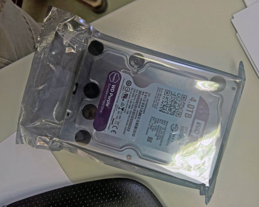 HDD Western Digital Purple 4TB 3.5'' SATA &ndash; Grado A Usato &ndash; WD40PURX &ndash; Spedizione Inclusa