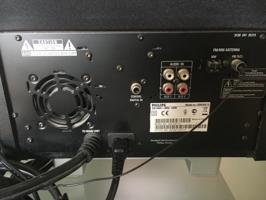 Philips SoundBar Home Theatre HTS8100/12 + Subwoofer