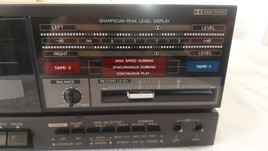 SHARP stereo cassette deck RTW500