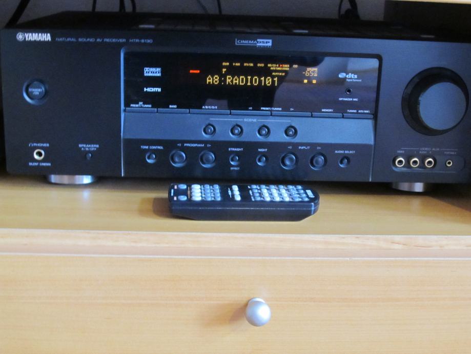 AV Receiver YAMAHA HTR6130 crni