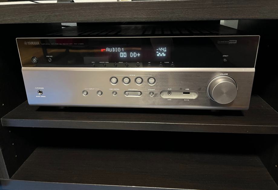 Yamaha RX-V385 5.1 Channel Home Theater Receiver With Bluetooth (100W Per Channel)