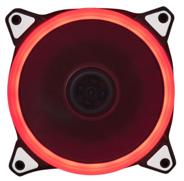 NaviaTec PC Case Fan 120mm, crveni LED ventilator za kućište