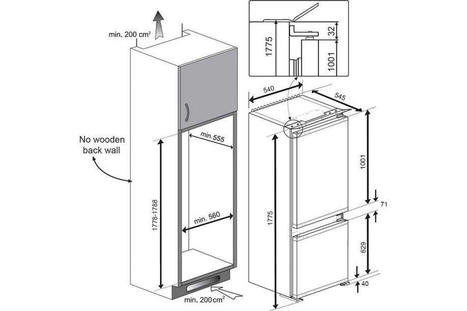 Ugradbeni hladnjak Beko, 177,5 cm, jamstvo (Zrinko Tehno)