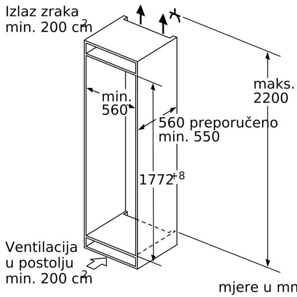 Ugradbeni hladnjak Bosch, A++, 178 cm, jamstvo (Zrinko Tehno)