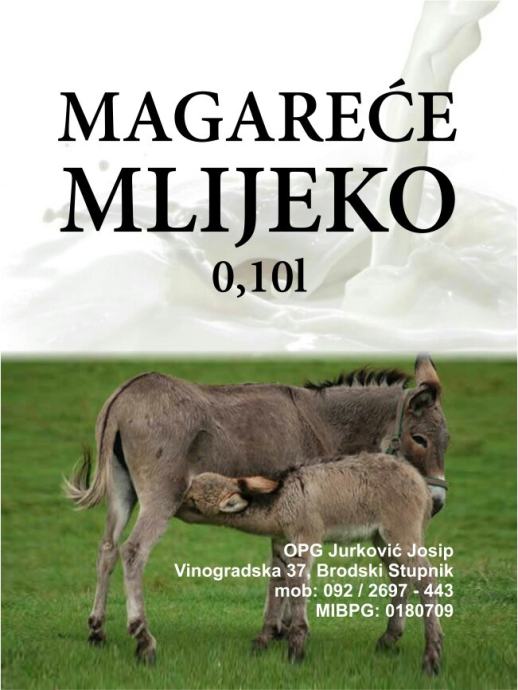 Magareće mlijeko - Slavonija