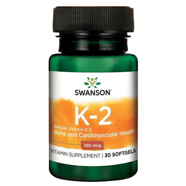 Swanson Natural Vitamin K2 100 mcg x 30 sgel, 134 kn