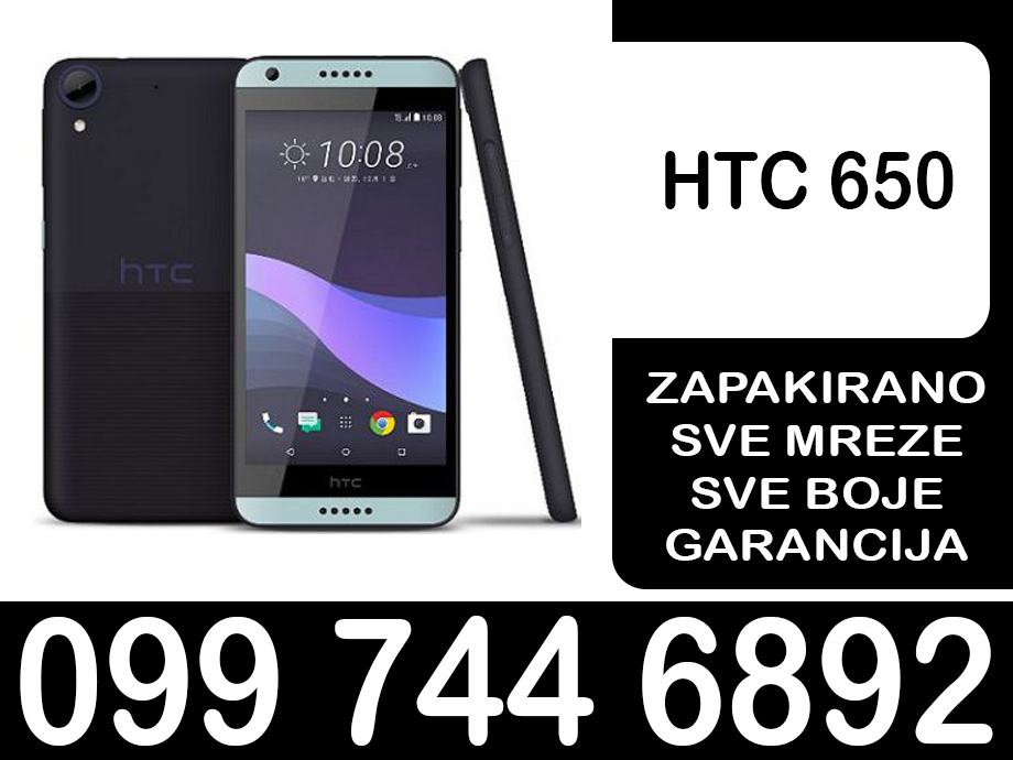 HTC DESIRE 650 - CRNI - SVE MREZE - STANJE 10/10